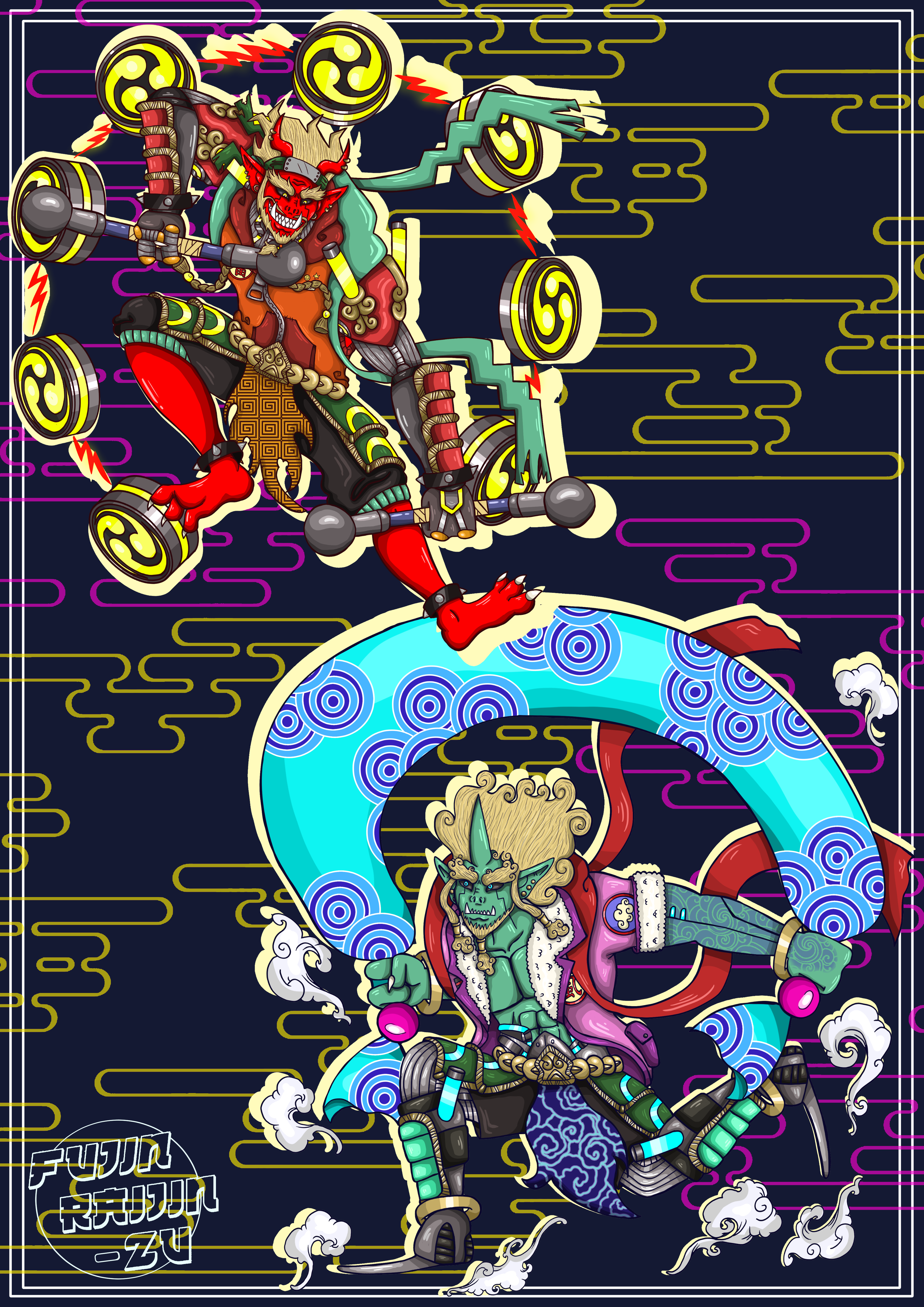 Fujin Raijin-Zu Animation